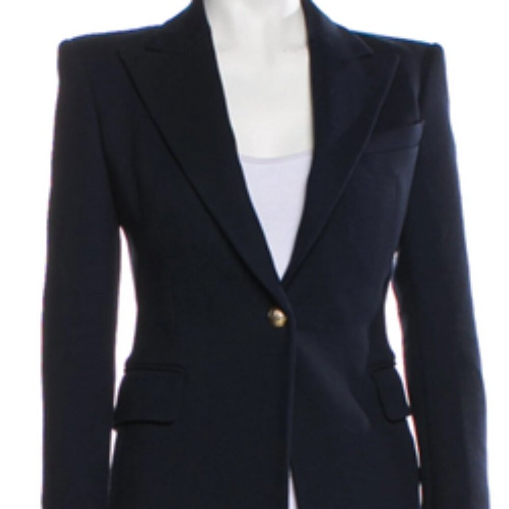 Balmain Navy Wool Blazer Size 36